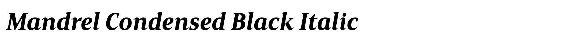 Mandrel Condensed Black Italic image